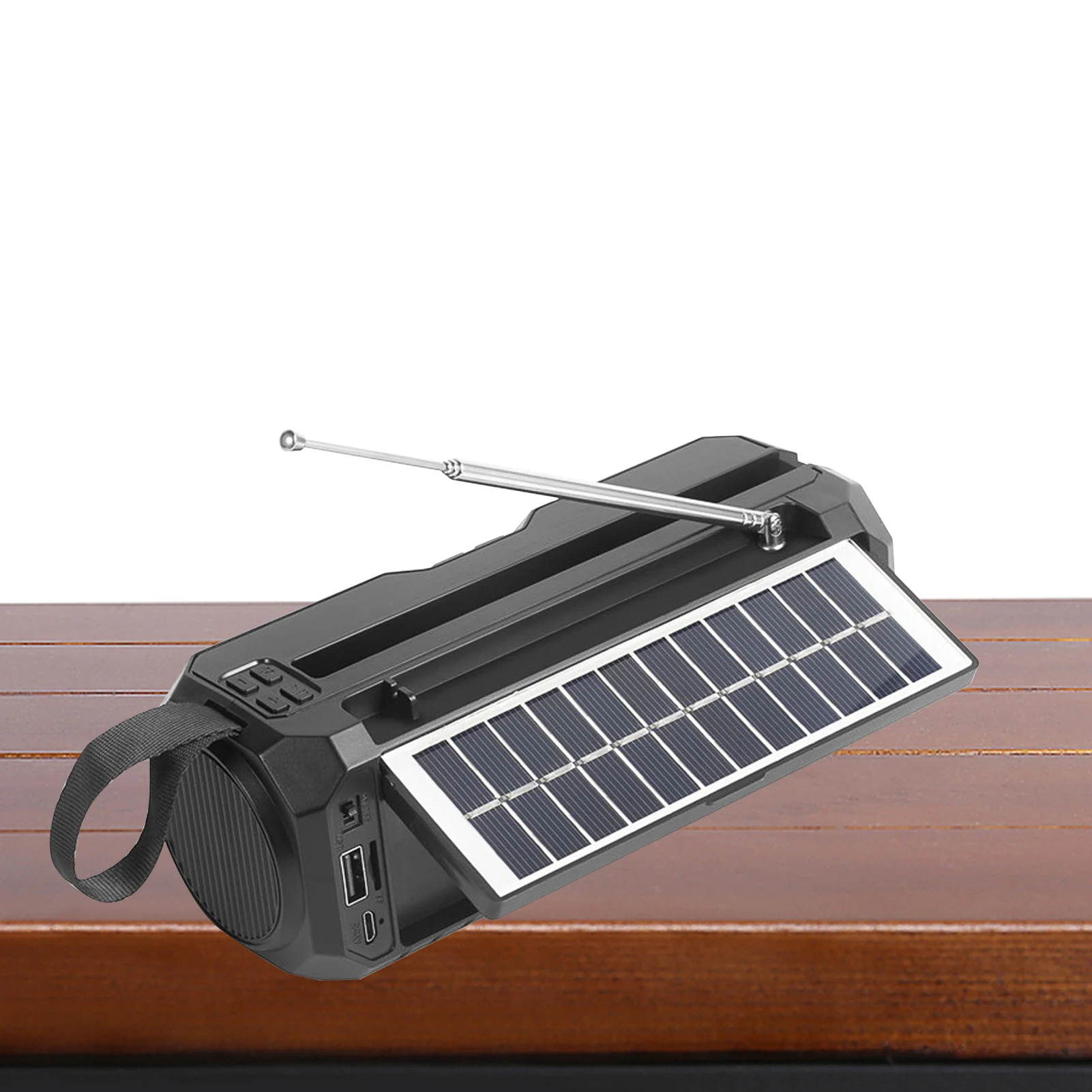 

Portable Wireless Speaker Solar Radio Portable Blue-tooth Speaker With Solar Charging Emergency Radio FM Radio-Function Speaker