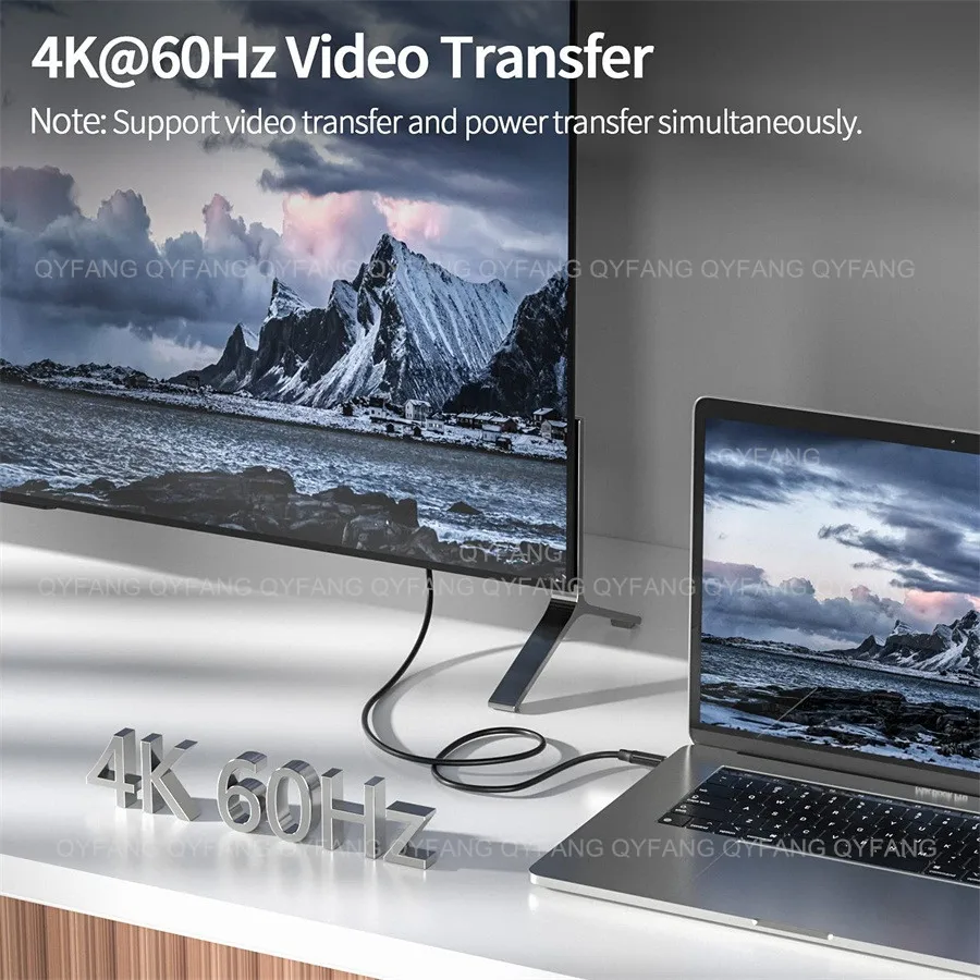 Кабель USB 4 20 Гбит/с 4K 5K 60 Гц USB4 кабель Type C PD 100 Вт сертифицированный для