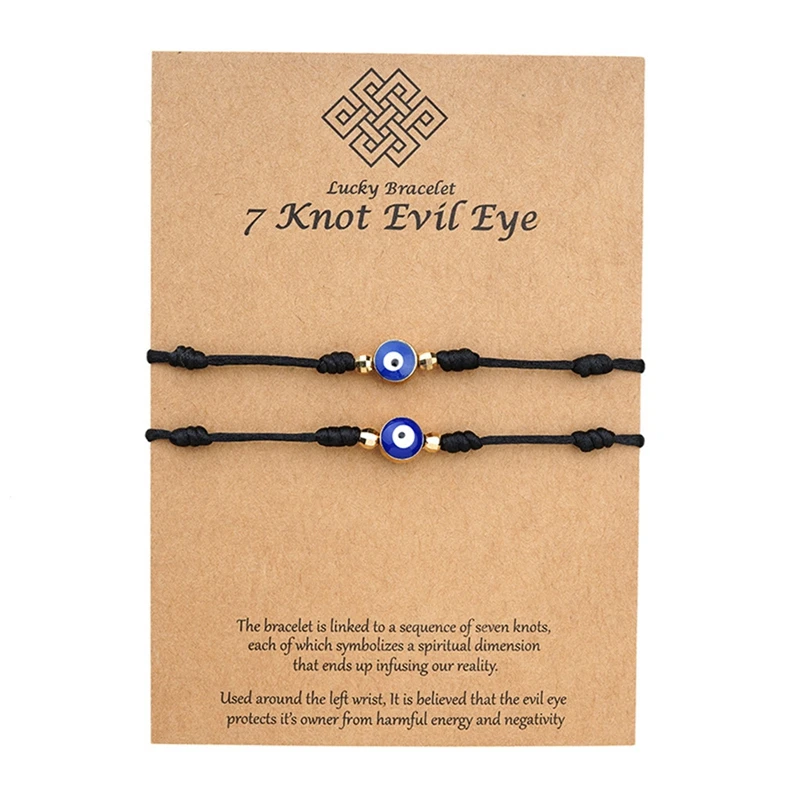 

Fine Handmade Turkish Lucky Evil Eye Couple Bracelets For Women Men Blue Eyes Rope Bracelet Friendship Lover Jewelry Gifts