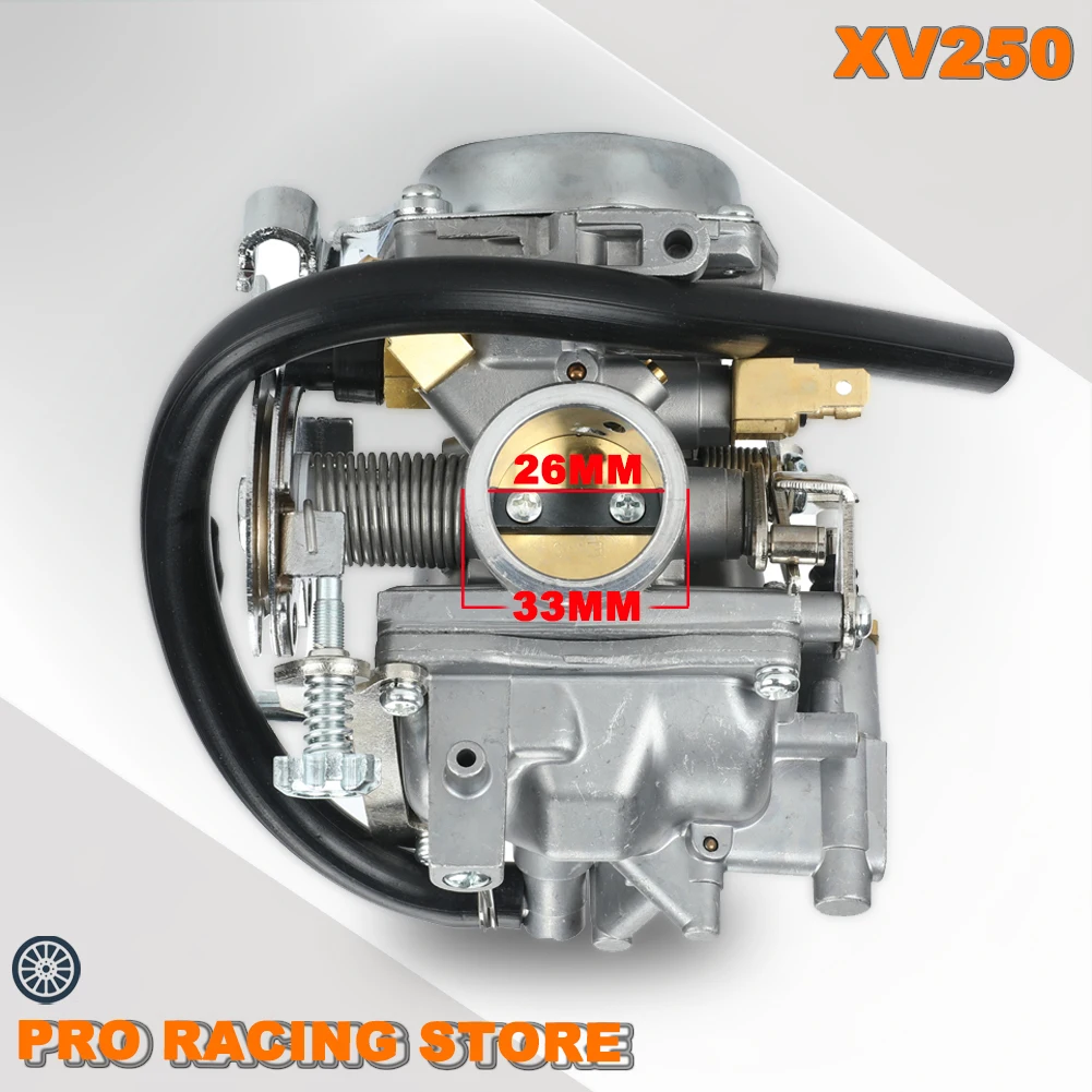 Карбюратор XV250 для Yamaha Virago Route 66 V Star 125 250-1988 XV125 2023-1990 V-Twin Engine Cruiser мотоцикла 26 мм Carb