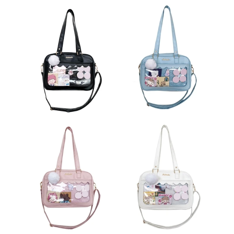 

28GD Girls Student Japanese School JK Uniform Bag Women Transparent Clear Tote Itabag