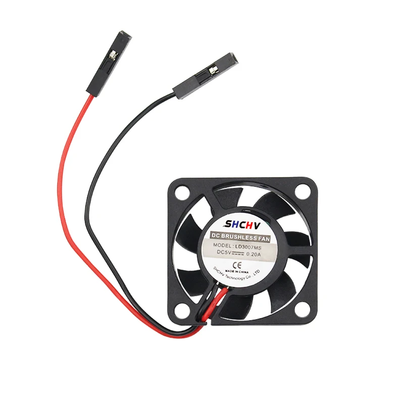 

Cooler Fan for Raspberry Pi 4 Cooling Quiet Fan 30x30 x7mm 5V DC 0.2A Heatsink For Raspberry Pi 4B 3B 2B B+ Acrylic ABS Case