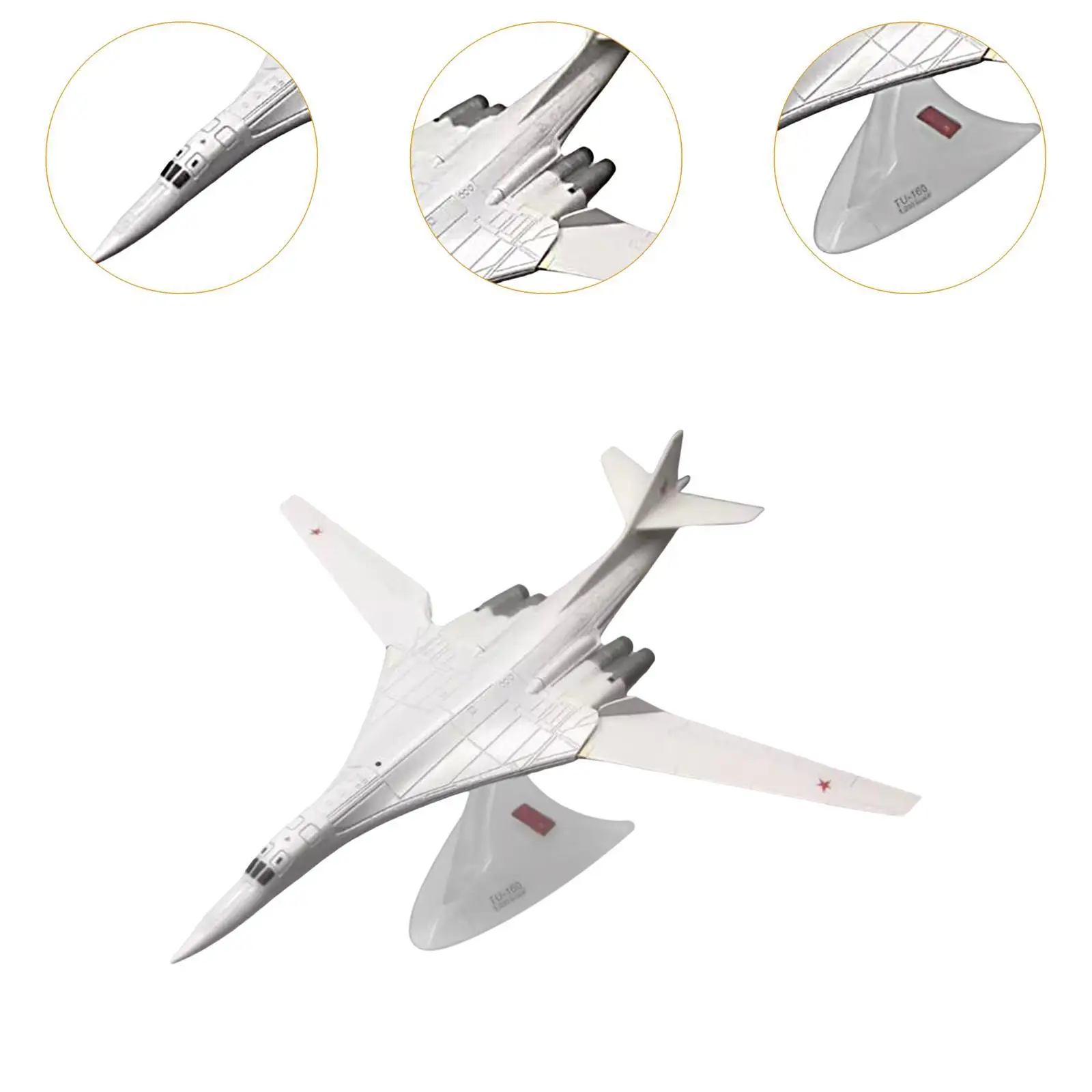 1:200 TU-160 Модель самолета-бомбардировщика дальнего действия Авиационный сувенир с