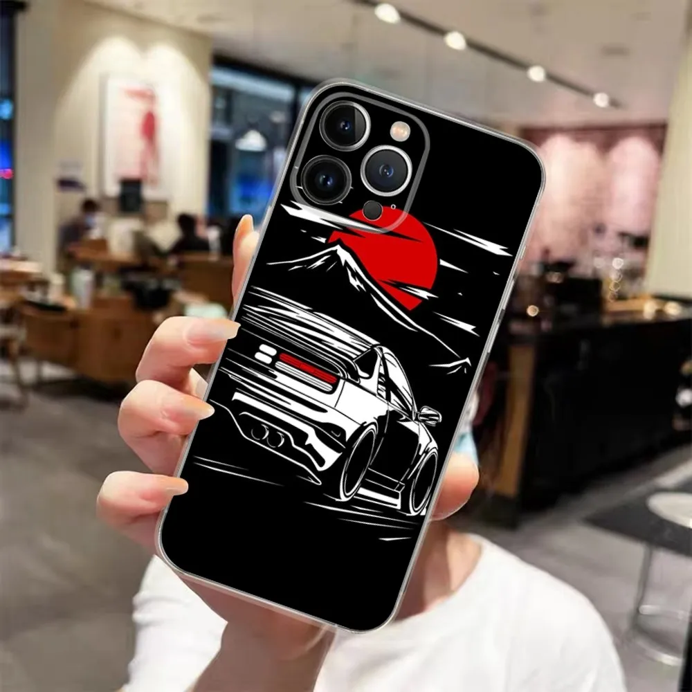 Прозрачный чехол для телефона Japan J-JDM Sports Cars iPhone 15 14 13 12 11 Pro Xs Max Mini XR X 7 8 Plus Transparency