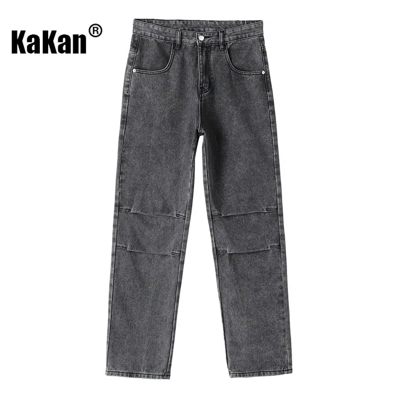 Kakan - Spring/Summer New  Design Wash Straight Leg Jeans Men's Wear, High Street Wide Leg Long Jeans K24-8915
