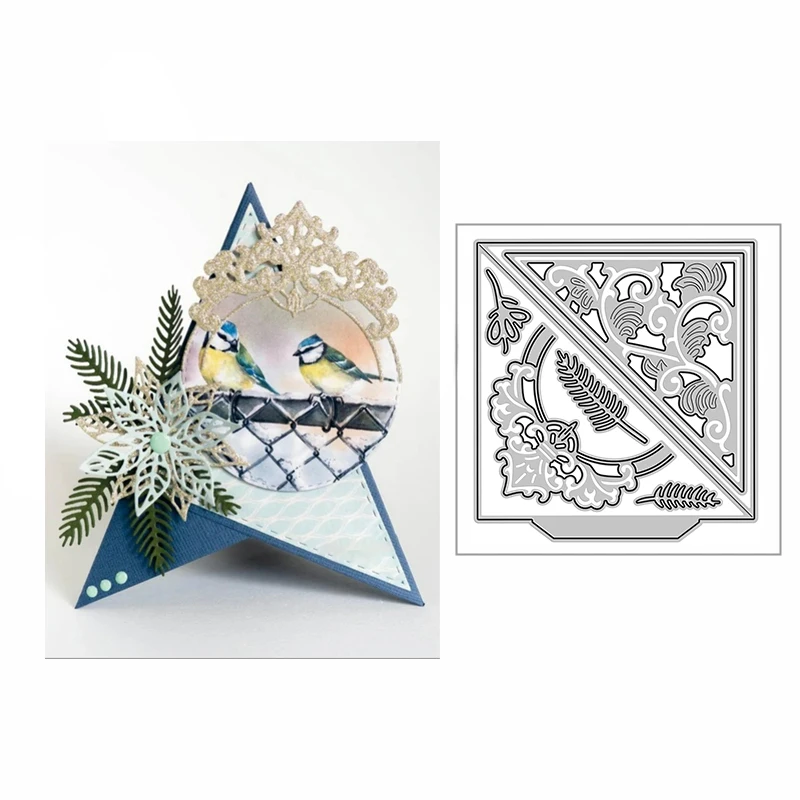 

New 2022 Beautiful Lace, Triangle Metal Cutting Dies For DIY Scrapbooking and Card Making Embossing Craft Decorative No Stamps