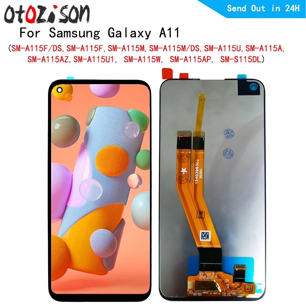 6,4 дюймовый экран для Samsung Galaxy A11 SM-A115F, Женский ЖК-дисплей, сенсорная панель, дигитайзер с рамкой в сборе