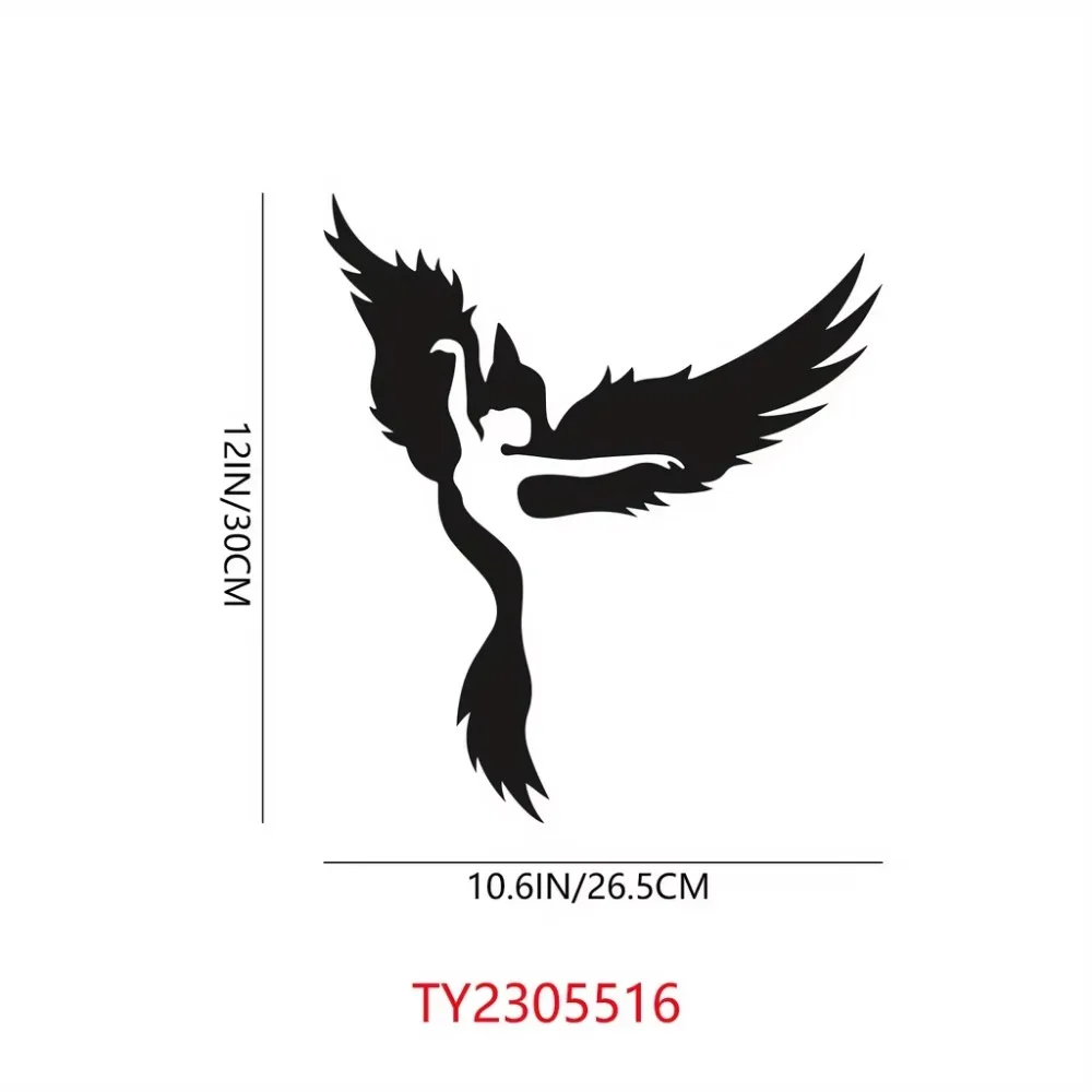 1 Шт. Металлическая Настенная Скульптура Феникса Декор В Форме Человека