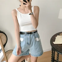 new sexy tank top u neck halter crop tops women summer solid camis backless camisole casual tube female sleeveless cropped vest