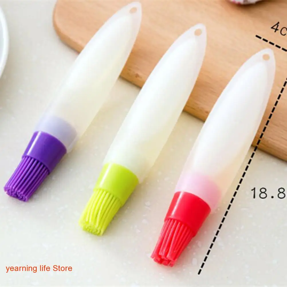 

1 pc Silicone Oil Brush Baking Brushes Liquid Oil Pen Cake Butter Bread Pastry Brush BBQ Utensil Safety Basting Brush