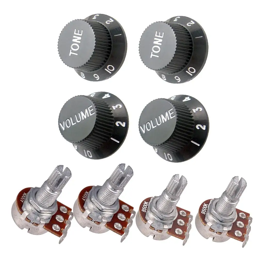 

Guitar 500K 18MM Split Shaft Potentiometer Volume Control Knob