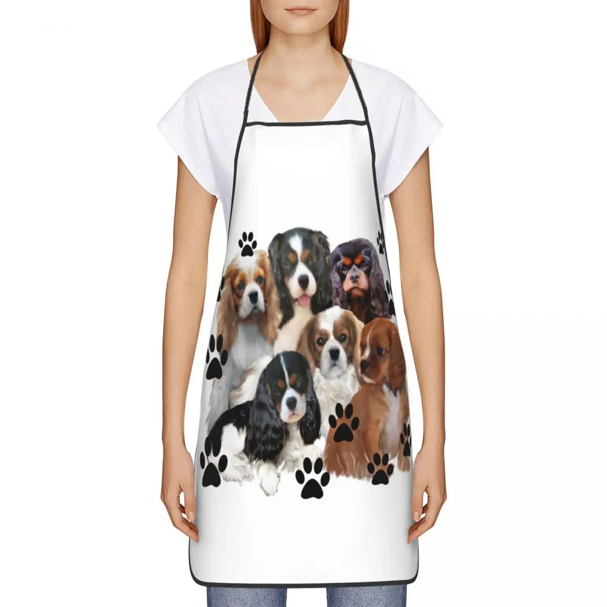 Слюнявчик унисекс индивидуальный фартук для всей семьи кавалер Чарльз спаниель