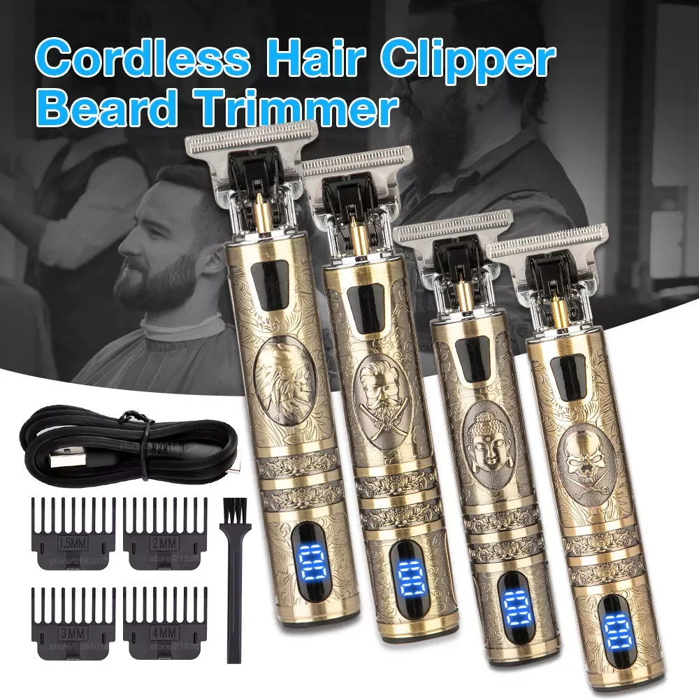 

Haircut Machine For Men Professional Hair Clippers USB Rechargeable Barber Shop Beard Shaver Electric Hair Trimmer Dragon T9