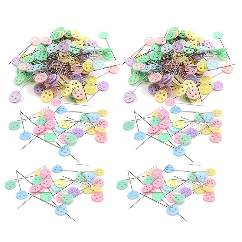 

400 Pcs Flat Button Head Pins Sewing Patchwork Button Quilting Pins For Dressmaker Craft Fabric Projects Decoration