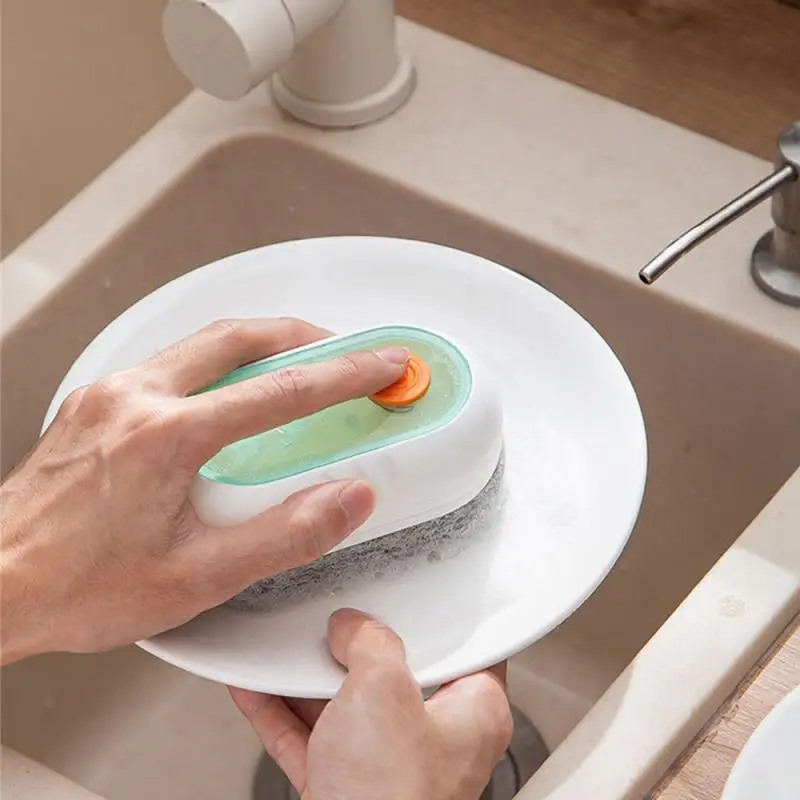 

Easy Drain Pot Brush Strong Decontamination Dishwashing Cloth Modern Minimalist Large-capacity Liquid Storage Design