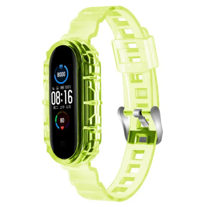 Фото Ремешок для Xiaomi Mi Band 7/6/5/4/3, прозрачный сменный Браслет для Xiaomi Mi Band 7/6/5/4/3 №2