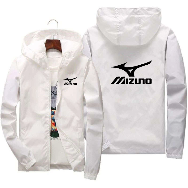 

2023 Mizuno Men's Spring and Autumn New Luxury Brand Printed Jacket Men's Outdoor Sports Hooded Windproof Zipper Jacket S-7XL