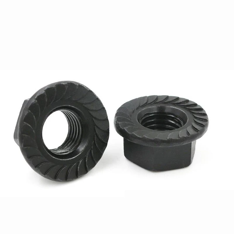 

Black Zinc Steel Hex Serrated Spinlock Flange Nuts Hexagon Anti-skid Anti Slip Locknut Flower Nut M2 M3 M4 M5 M6 M8 M10 M12