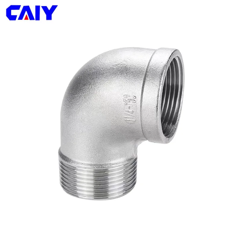 

1/8 "1/4" 3/8 "1/2" 3/4 "1" SS 304 stainless steel internal thread x external thread 90 degree angle elbow fitting joint