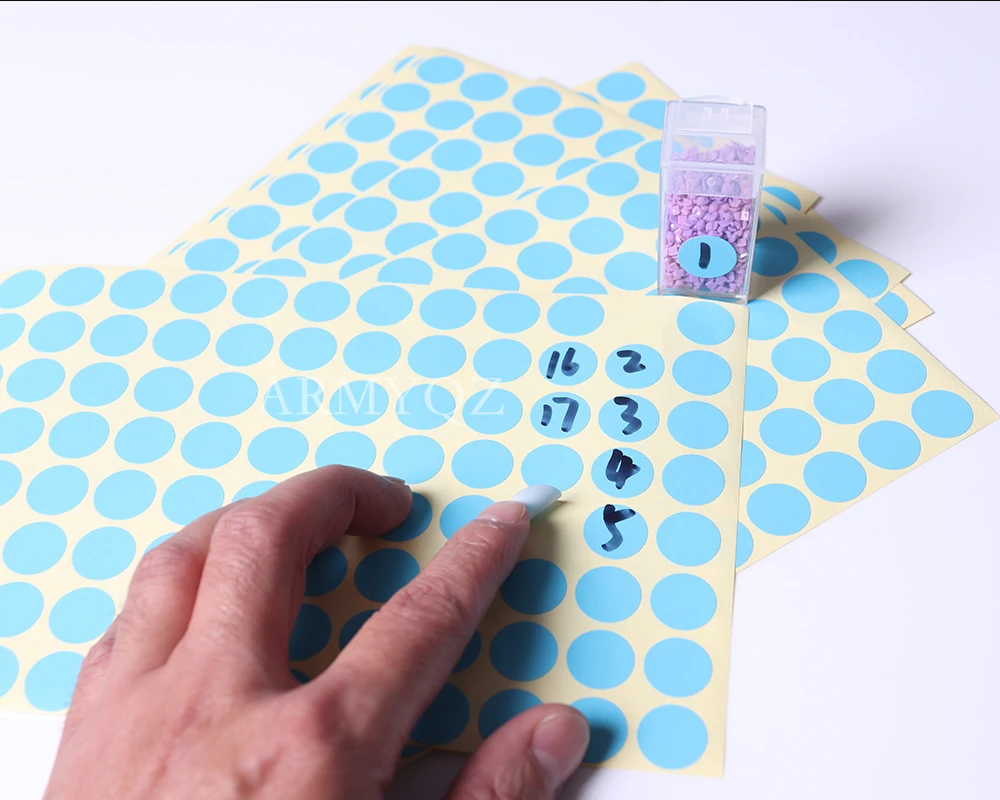 

2 sheets 22*14cm 16mm Grids DIY 5D Diamond Painting Embroidery Label Stickers Diamond Painting Accessory Tool