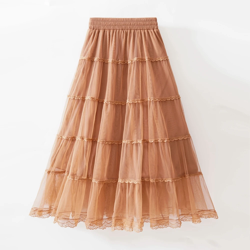 Женская винтажная длинная юбка Y2K Mexh