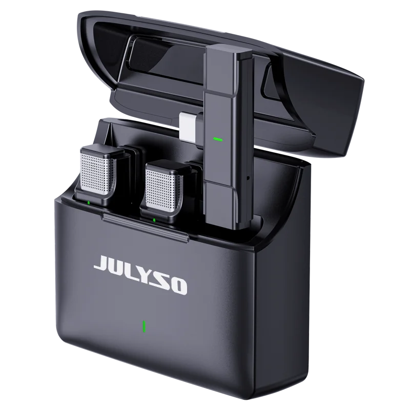 

Julyso 2.4g Plug-play Wireless Microphone Professional Lavalier Mini Mic for Interview Vlogging