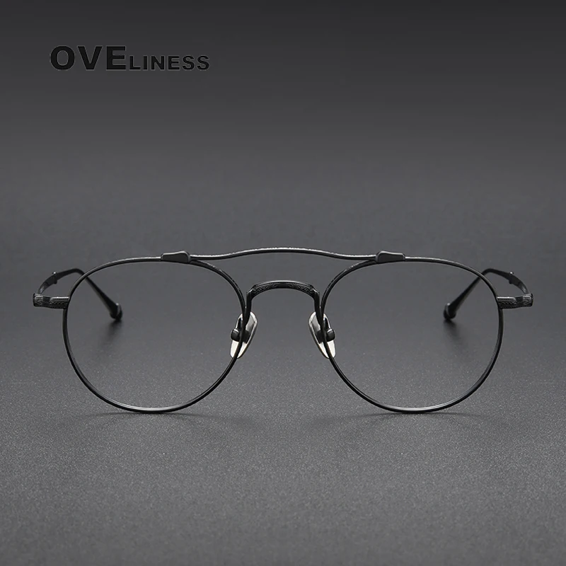 Оправа для очков Мужская из чистого титана в ретро-стиле