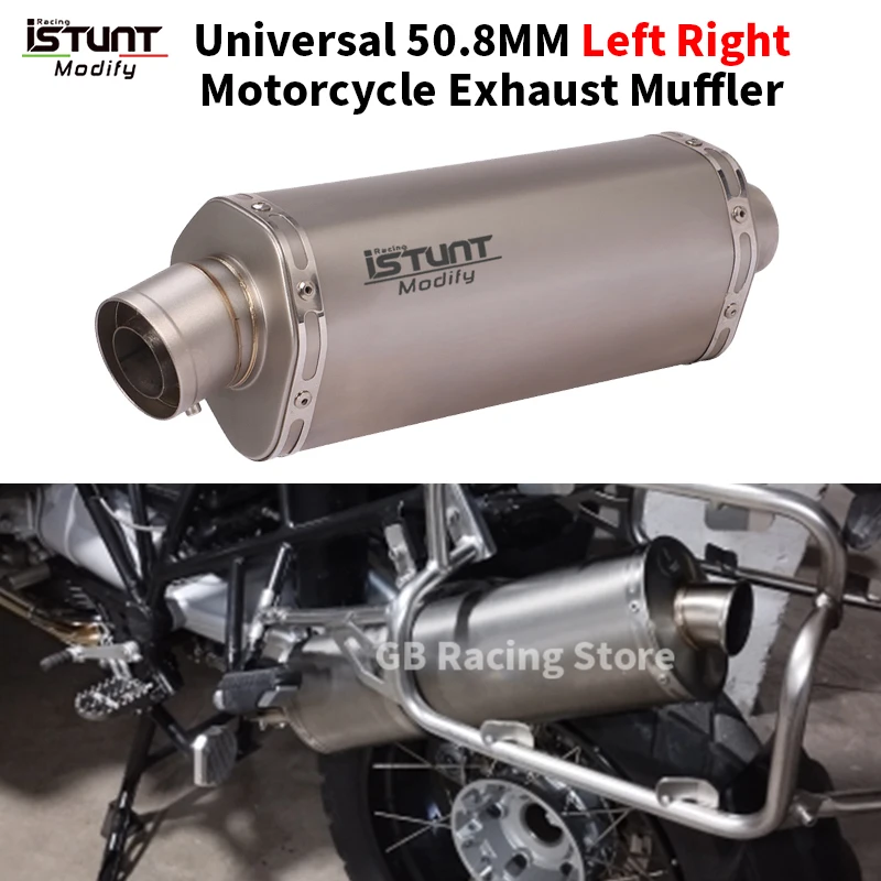 

51MM Universal Motorcycle Left Right Exhaust Pipe Modified Escape Removable DB Killer Muffler For F750GS R1200gs ADV Z1000sx