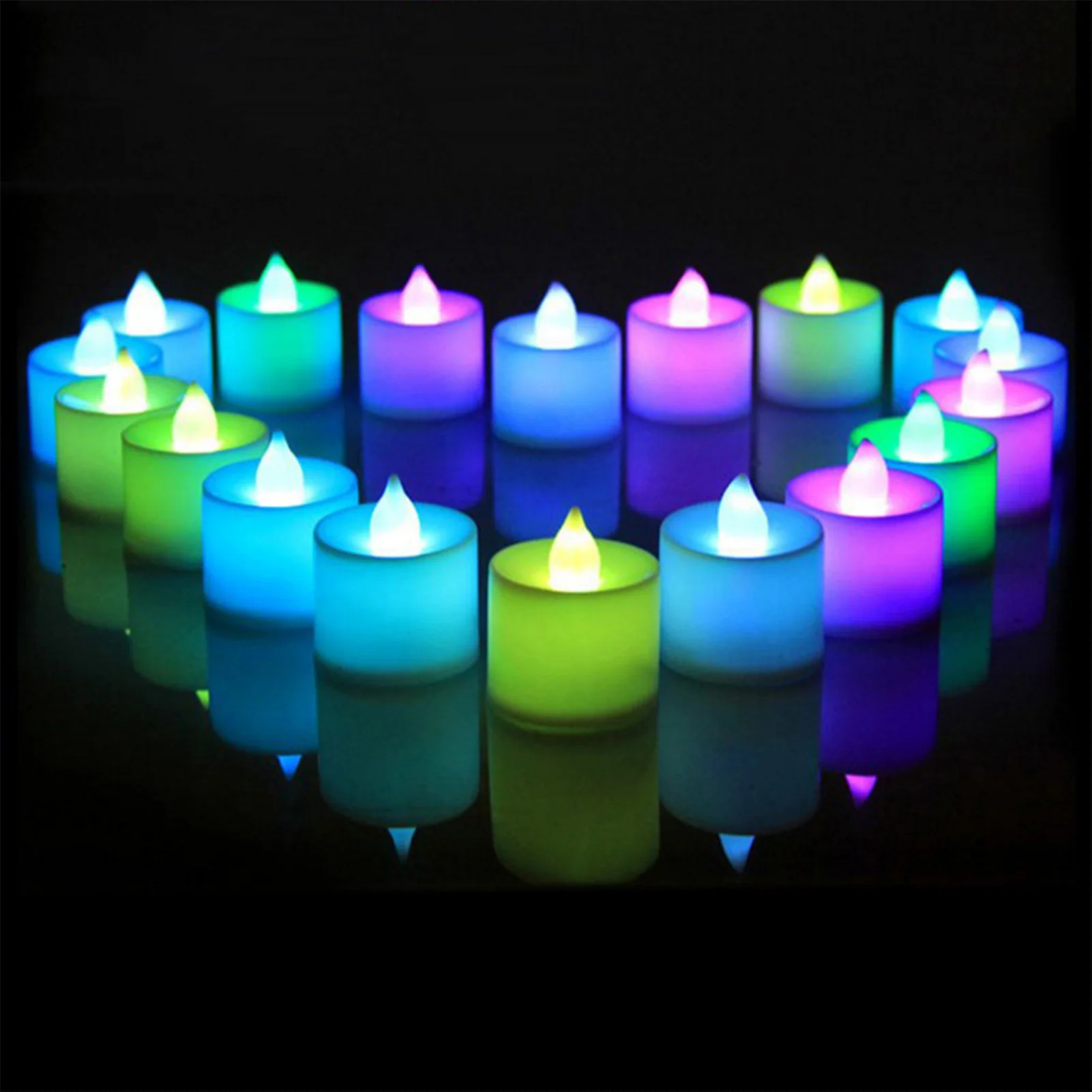

LED Candle Light 7 Color Changing Flameless Electronic Candles Romantic Tealights Wedding Birthday Christmas Party Home Decor