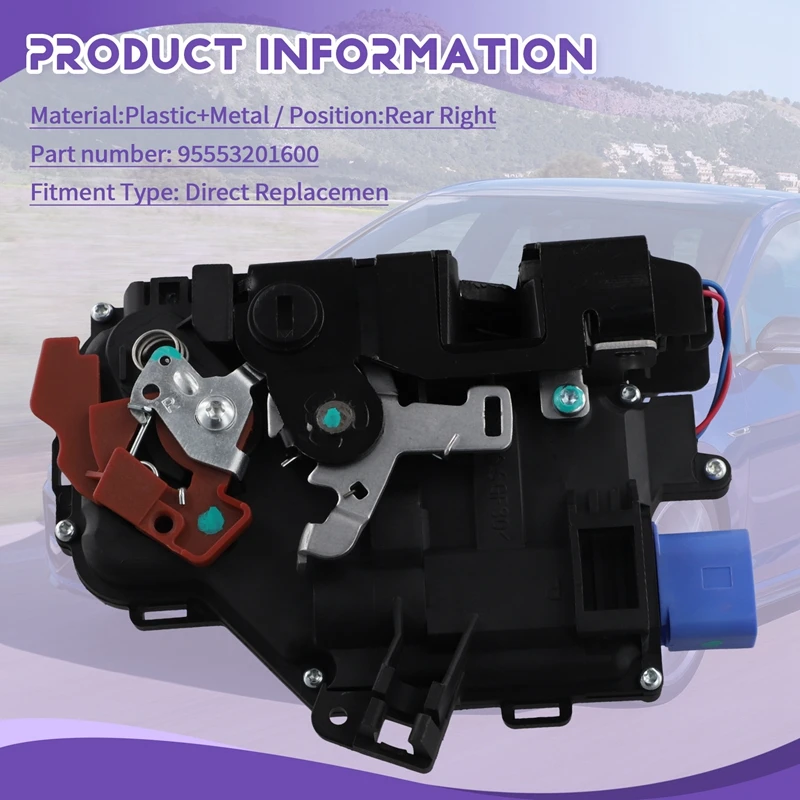 Привод защелки замка задней правой двери для VW Golf GTI MK5 Touran Phaeton Skoda Octavia Porsche Cayenne 955