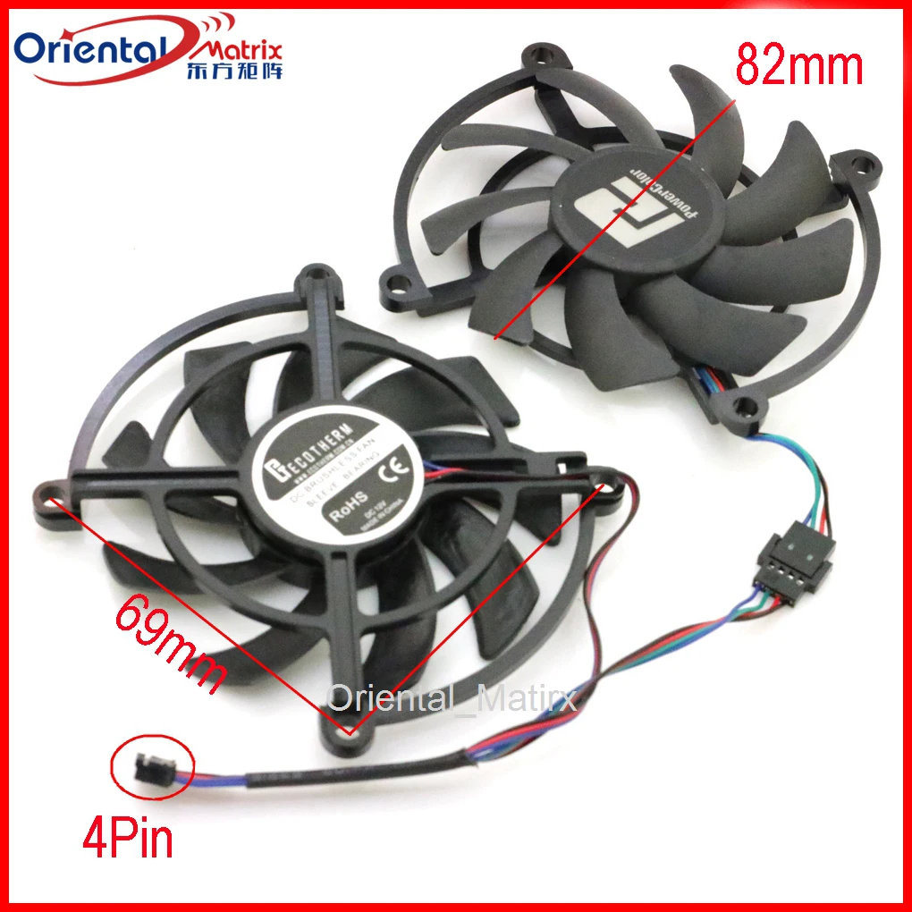 2 шт./партия GFY9010H12SPA 82 мм 12 в вентилятор GPU для Эльзы RTX2060 супер видеокарты VGA вентилятор