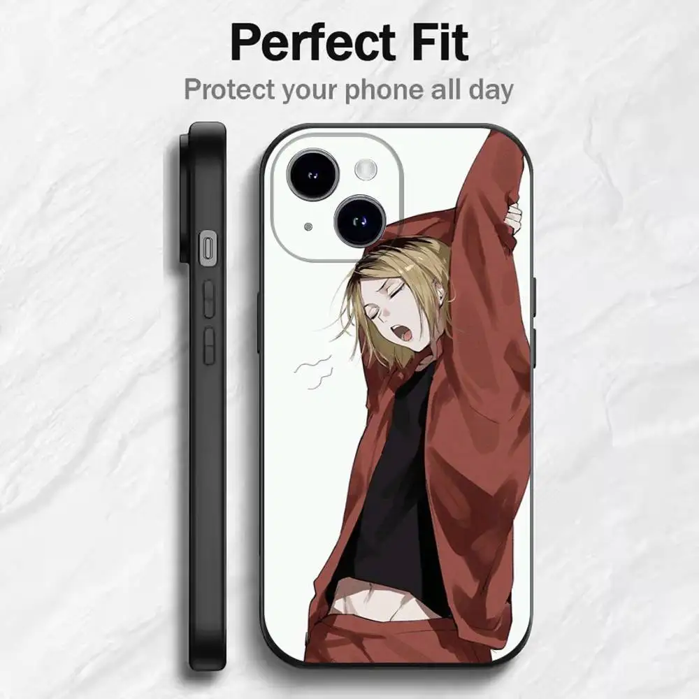 Фото Чехол для iPhone с изображением аниме H-Haikyuu Nekoma для 17, 16, 15, 14, 13, 12, 11, Mini XS XR X 6S 6 Pro Max Plus, черный мягкий чехол №3