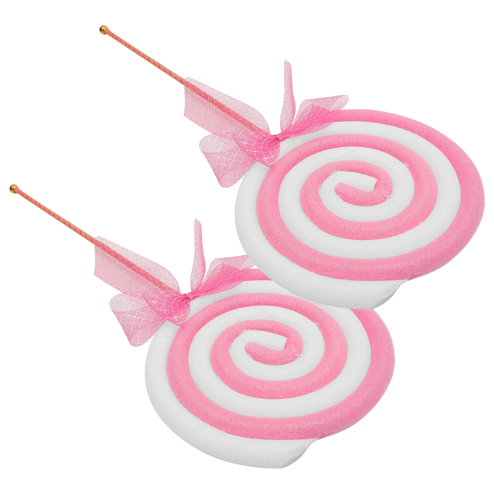 

2 Pcs Lollipop Props Decorative Fake Models Simulated Food Simulation Rounded Lollipops Party Candy Decoration Toy