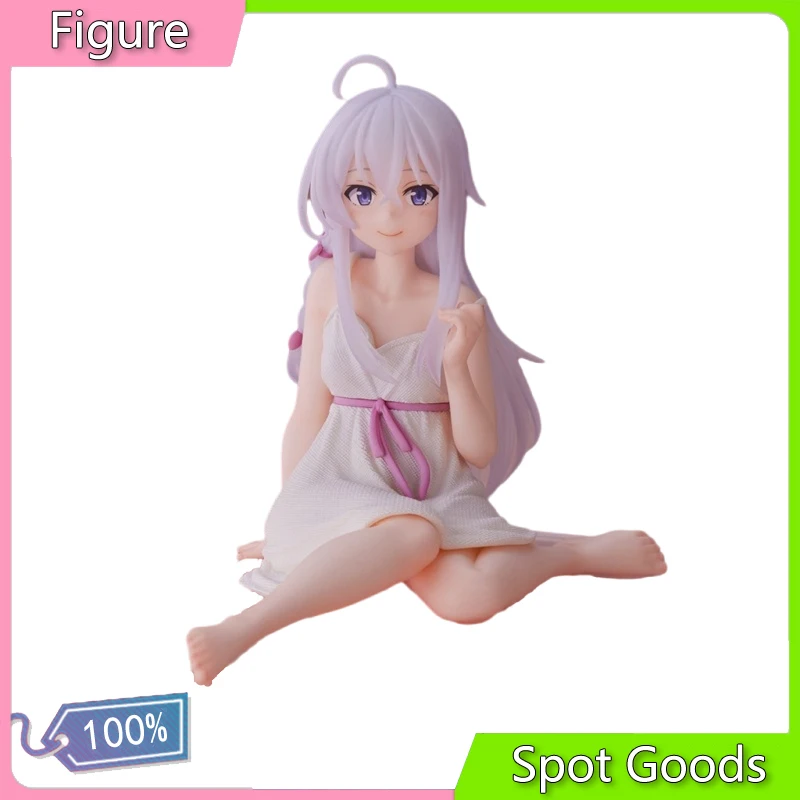 

Anime Figure Elaina Ashen The Journey of Elaina Cute Sitting Position White Pajamas Doll PVC Model Decoration Toy Gift 9CM