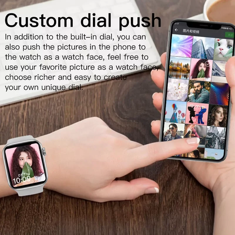

T500 Smart Watch Bluetooth Call Fitness Tracker Heart Rate Full Touch Smartwatch Music Control for Men Women PK IWO 13 Pro W26