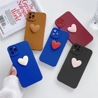 3d love heart soft silicone phone case for iphone 13 12 11 pro max 7 8 plus se 2020 x xr xs max camera lens protection cover