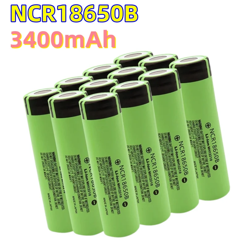 

18650 100% 34B литиевая аккумуляторная батарея, используемая для фонариков зарядных устройств USB и т. д., оригинальная новая NCR18650B 3,7 в 3400 мАч