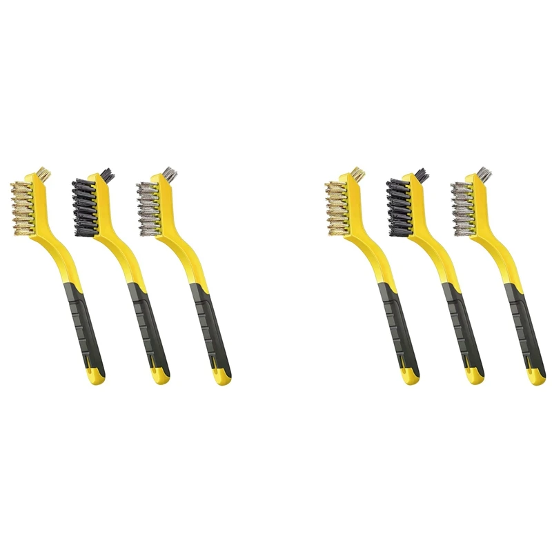 

6 шт., щетки из нейлона/латуни/нержавеющей стали