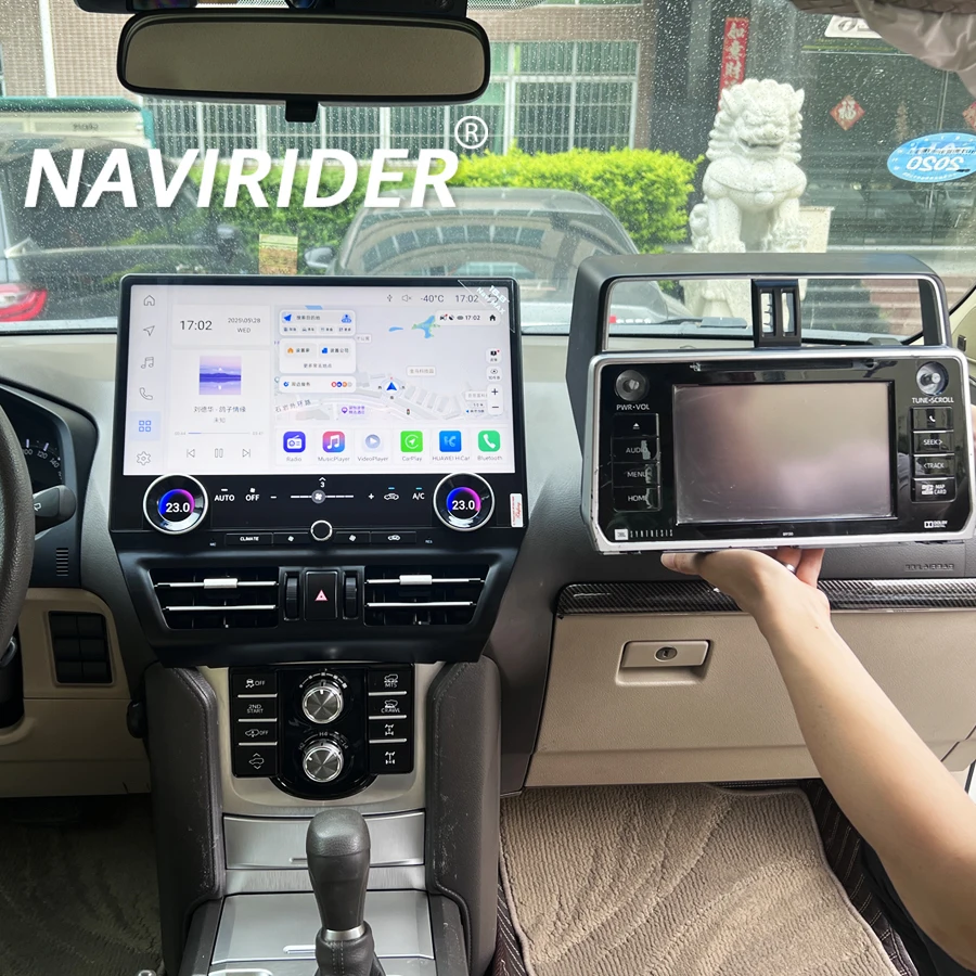 

16,8 "Android автомобильное радио для Toyota Prado Land Cruiser 150 2010-2021 сенсорный экран мультимедийная навигация Carplay GPS видеоплеер