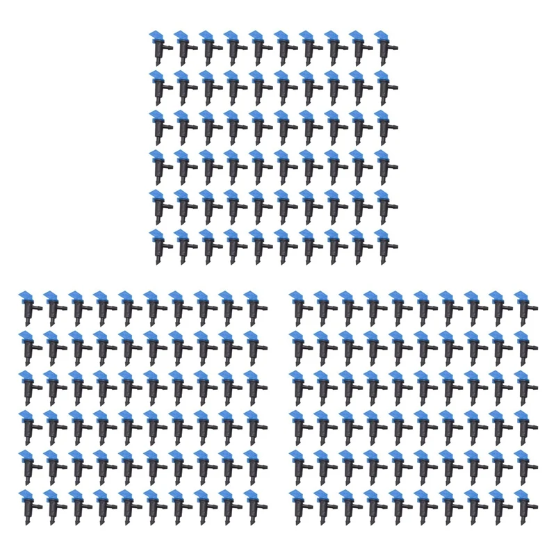 

180 Pieces Irrigation Drip Emitter Garden Flag Irrigation Dripper, Trees And Shrubs (Blue Black,2GPH)