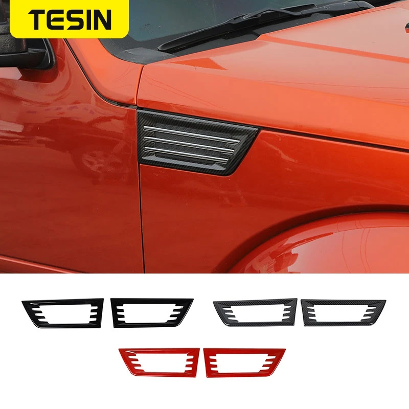 

TESIN ABS Carbon Fiber Car Fender Decoration Cover for Dodge Nitro 2007 2008 2009 2010 2011 2012 Exterior Accessories Styling