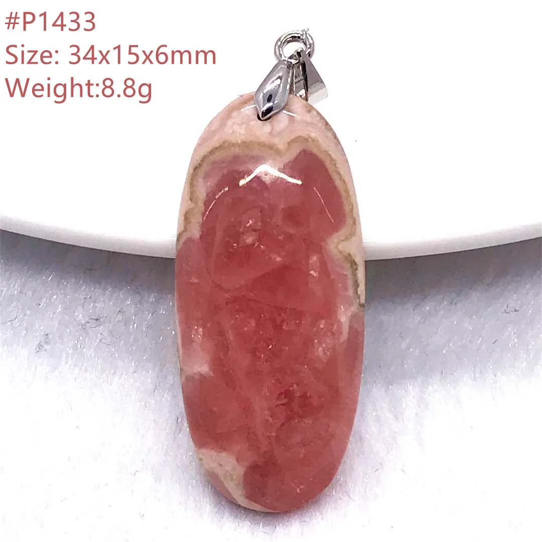 Натуральный красный ожерелье из родорозита кулон ювелирные изделия для женщин