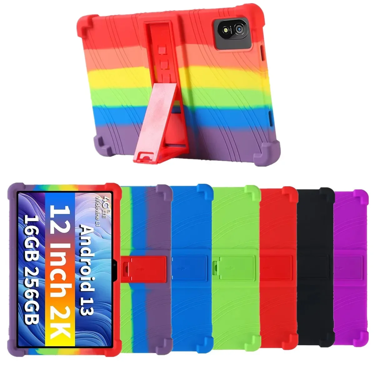 Детский чехол для Blackview Tab 18 мягкий силиконовый с подставкой защитный Tab18 12 дюймов