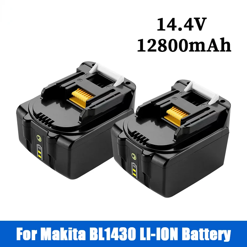 

2022 14.4V 12.8Ah Drills Battery For Makita BL1430 Replacement Rechargeable Lithium Ion LXT200 BL1415 194558-0 194559-8 194066-1