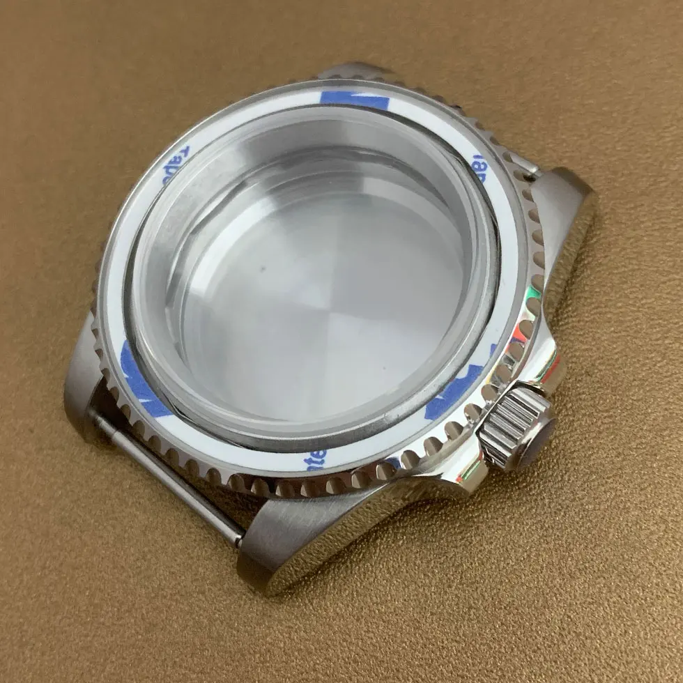 40mm Watch Case Accessories Sapphire Glass Stainless Steel Case Fit Japanese NH35 NH36 Movement Men Watch Modification Part
