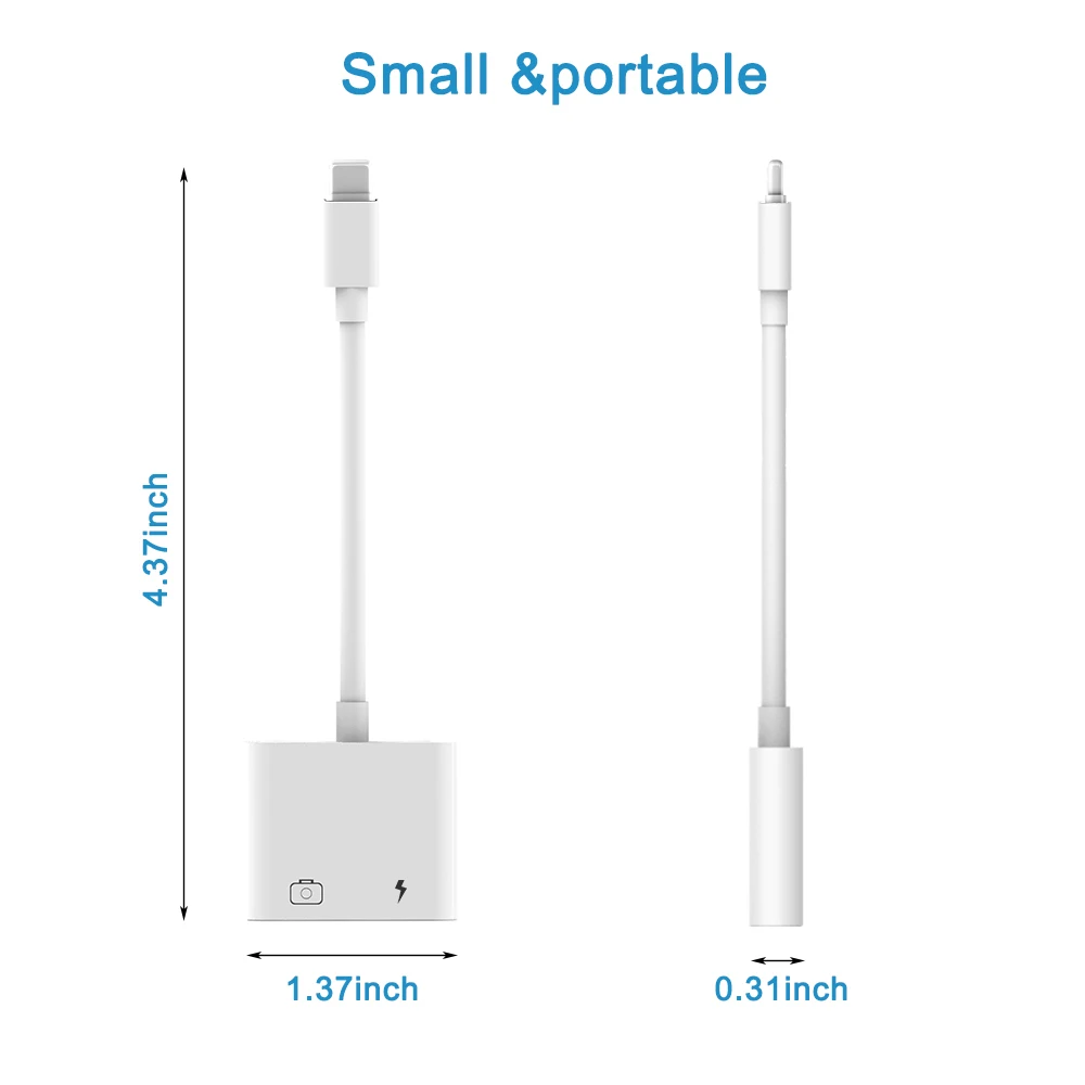 Lightning  iPhone to USB 3.0 OTG Camera Adapter/Cable Cord with Charging for iPhone/iPad