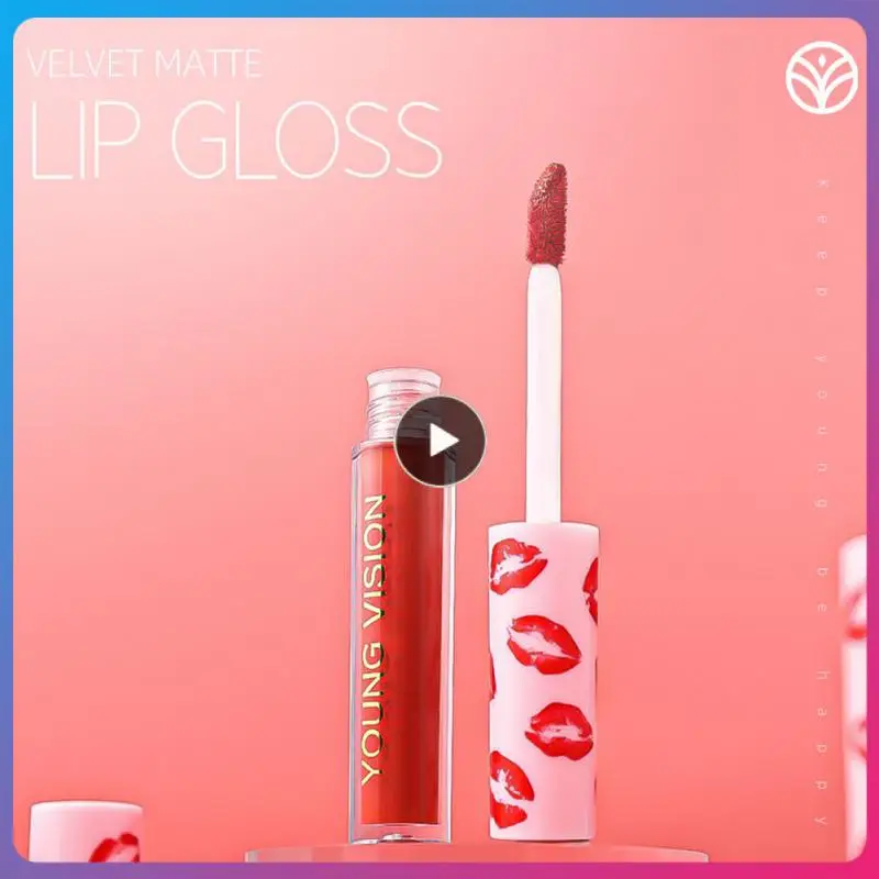 

Non-stick Cup Lip Gloss Lip Glaze Waterproof Lasting Colored Moisture Lipgloss 12 Colors Velvet Matte Lipstick Liquid Lipstick