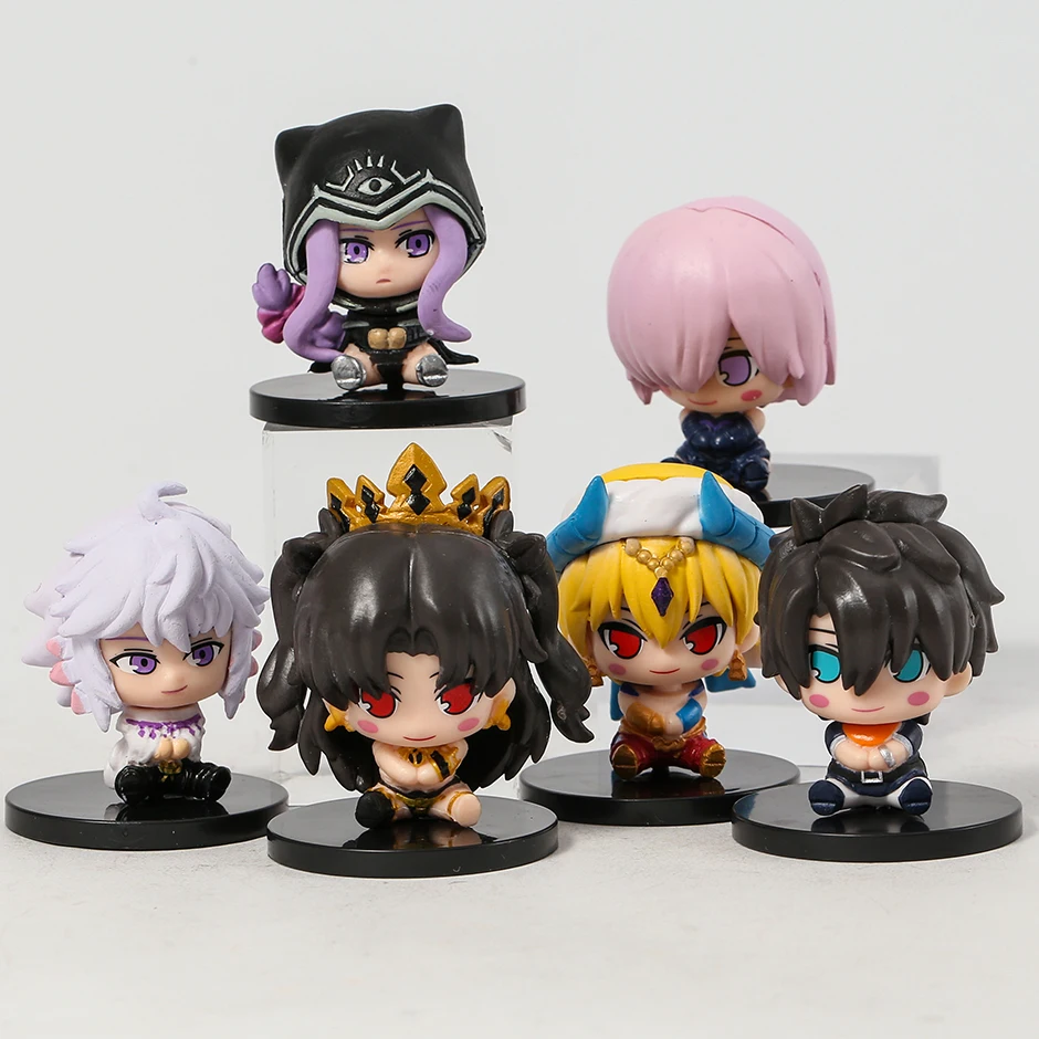 

Fate/Grand Order Mash Kyrielight Gilgamesh Ishtar Merlin Ritsuka Medusa, ПВХ модели, куклы, игрушки, персональные фигурки, 6 шт./компл.