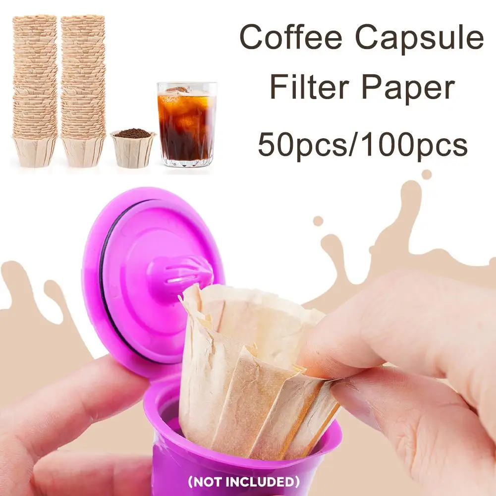 

50/100pcs Paper Filters Cups Replacement K-Cup Filters For Keurig Coffee Filters Capsules Coffee Filter Paper Accessories U2K1