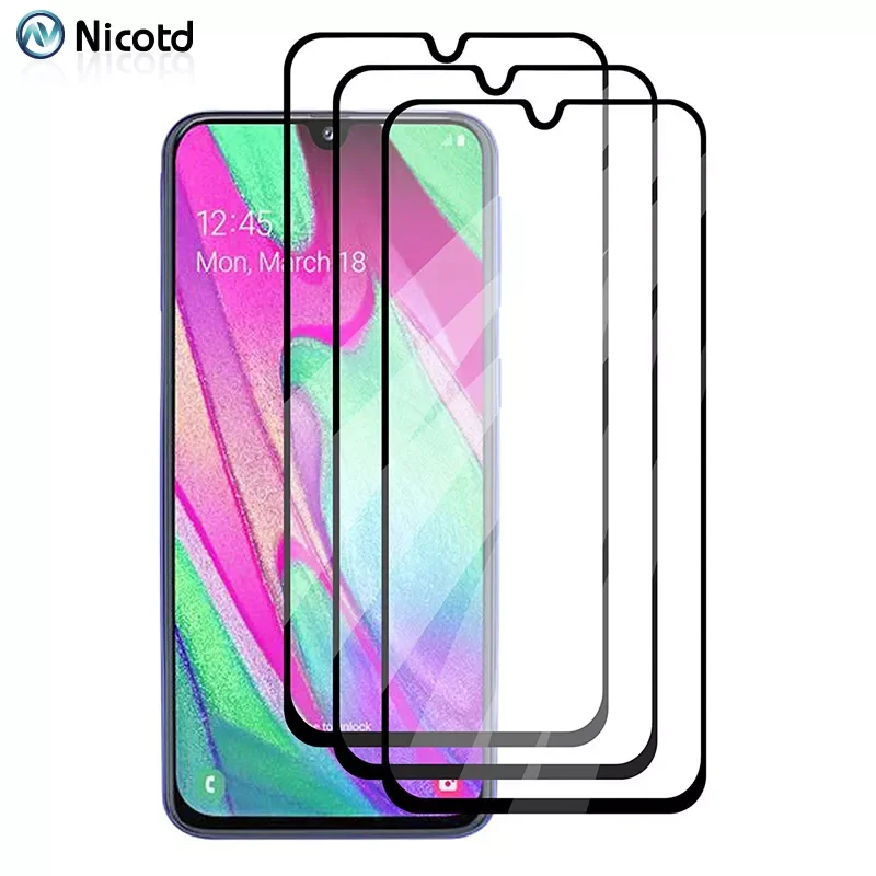 

3 Piece Full Cover Glass For Samsung Galaxy A40 5.9" Screen Protector 9H Protective Tempered Glass SM-A405F/DS SM-A405FM/DS